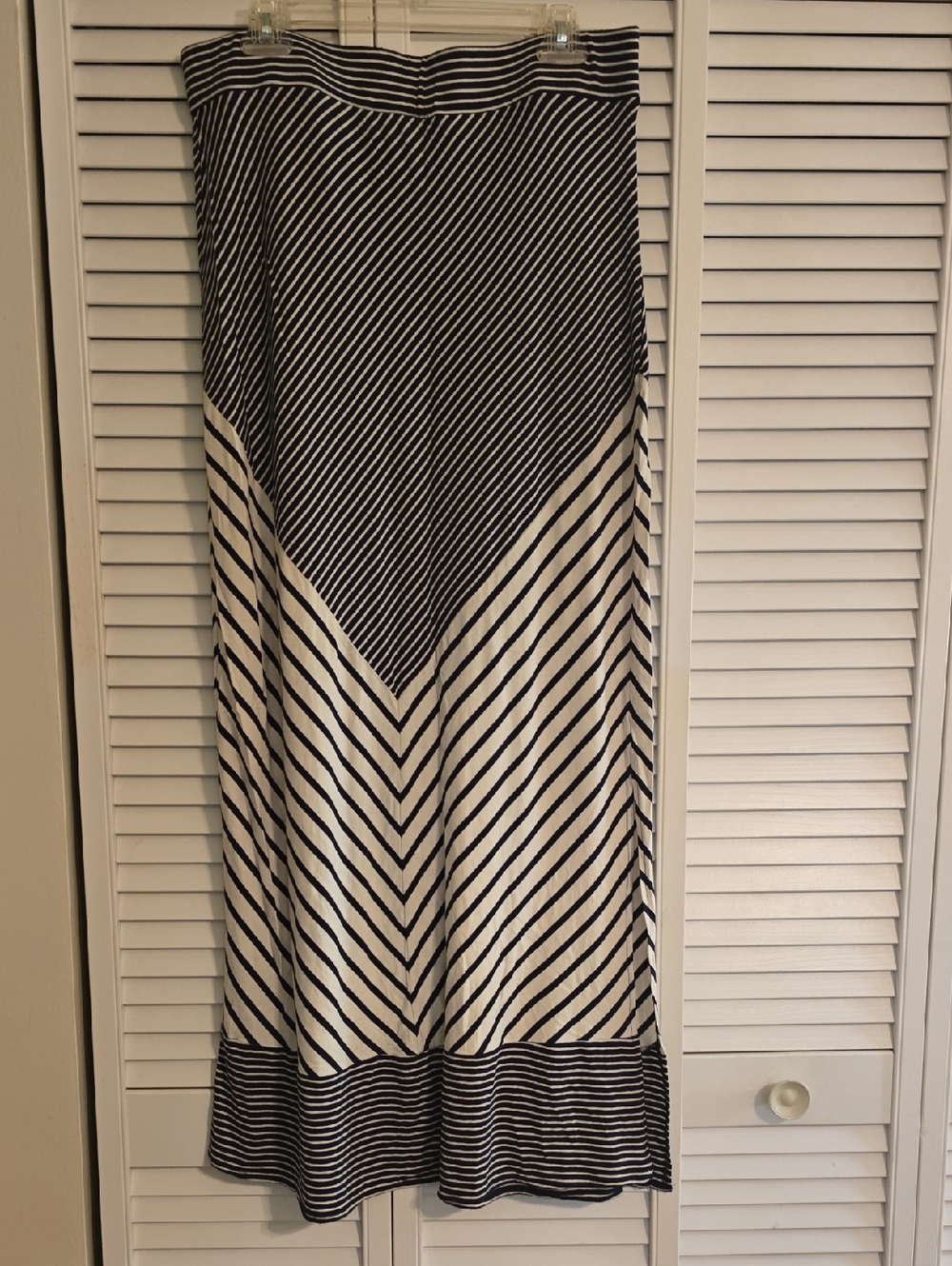 The Limited Black & White Striped Maxi Dress
